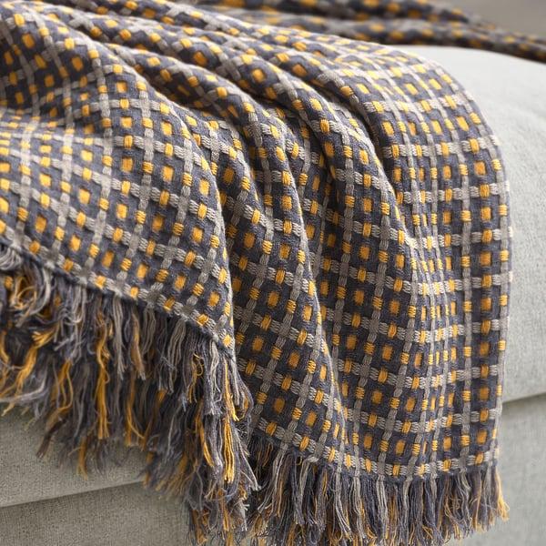 IKEA FLIKBRUNÖRT Throw Check Pattern 51x67 "