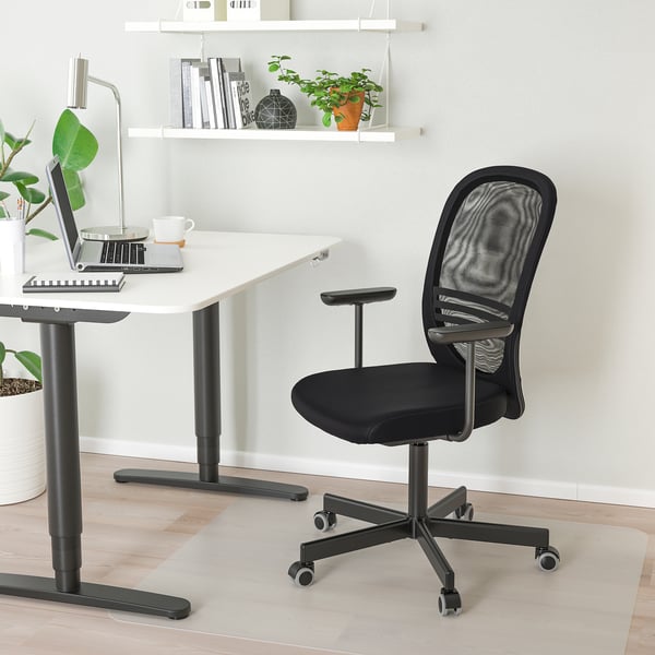 IKEA FLINTAN Office Chair With Armrests Black