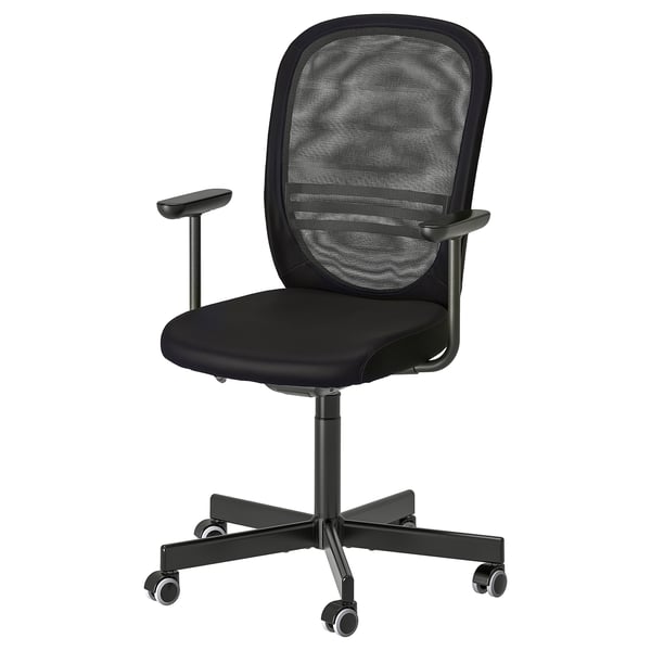 IKEA FLINTAN Office chair with armrests black