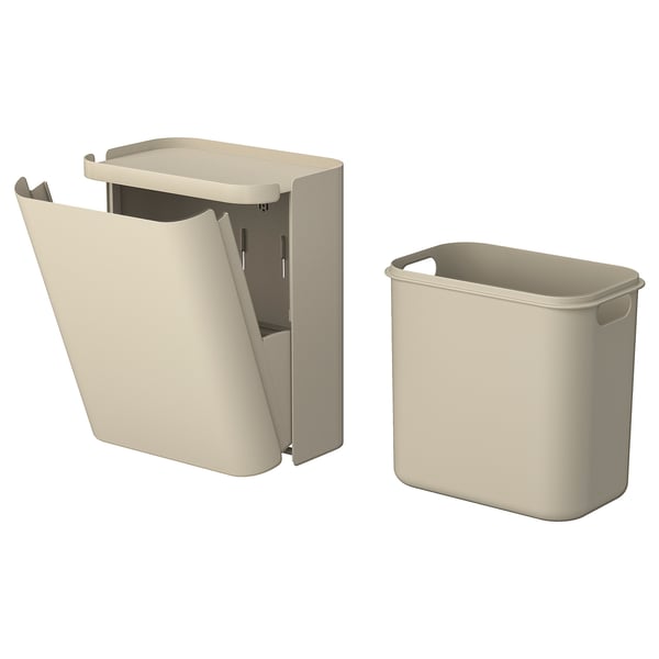 IKEA FLORSJÖN Trash Can Beige 1 Gallon