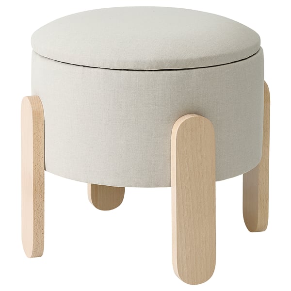 IKEA FÖRLUNDA Pouffe with storage/Vissle beige