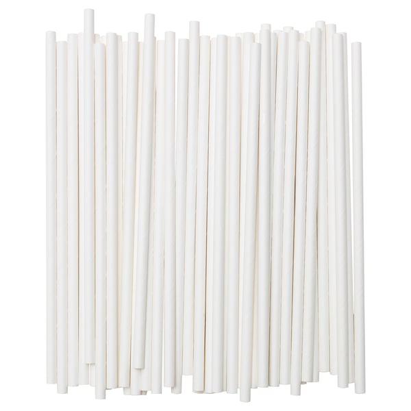IKEA FÖRNYANDE Drinking straw paper/white