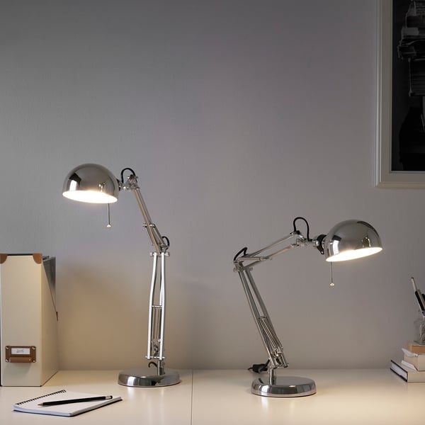 IKEA FORSÅ Work Lamp Nickel Plated