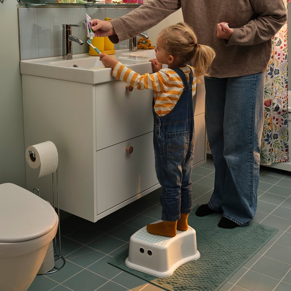 IKEA FÖRSIKTIG Children's Stool White/turquoise