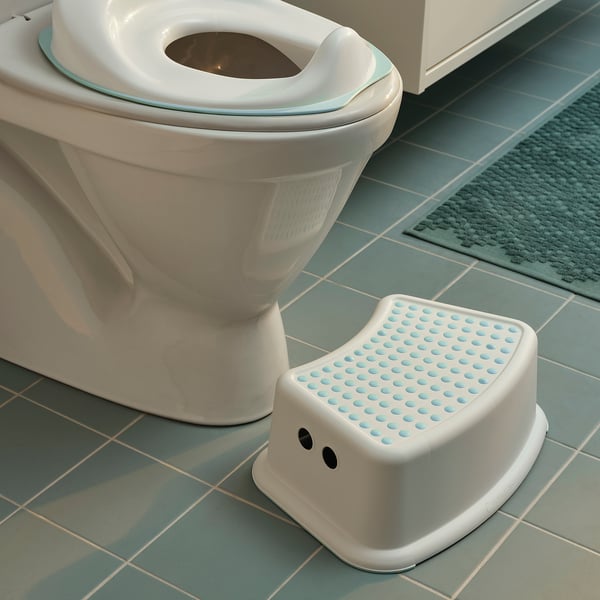 IKEA FÖRSIKTIG Children's Stool White/turquoise