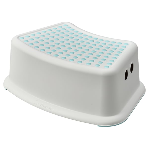 IKEA FÖRSIKTIG Children's stool white/turquoise