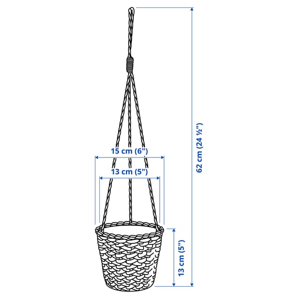 IKEA FRIDFULL Hanging Planter Water Hyacinth 4 ¾ "