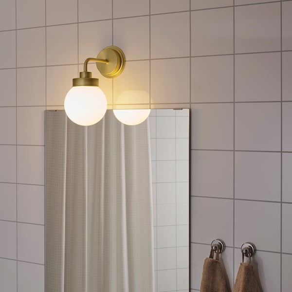 IKEA FRIHULT Wall Lamp Brass Color