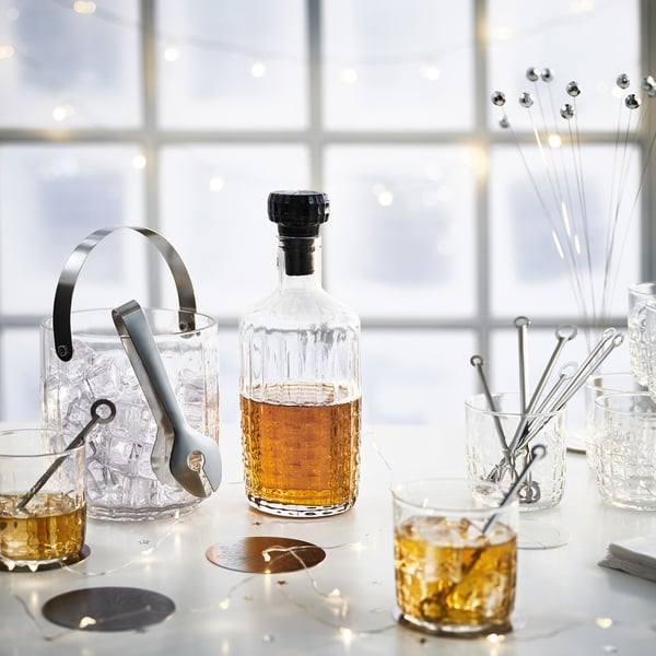 IKEA FRÖJDA Carafe With Stopper Clear Glass 34 Oz