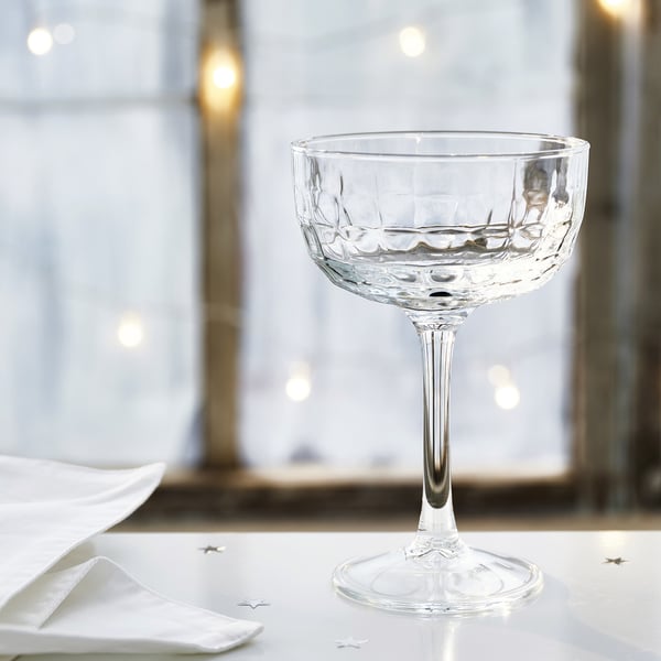 IKEA FRÖJDA Champagne Coupe Clear Glass 7 Oz