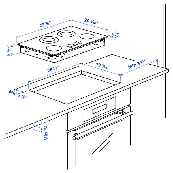 IKEA FROMMESTA Glass Ceramic Cooktop Black 30 "