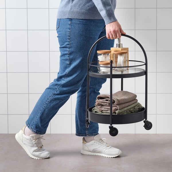 IKEA FRÖSJÖN Cart Black 21 5/8x13 3/4 "