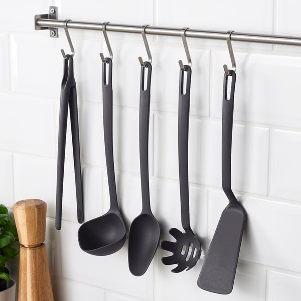 IKEA FULLÄNDAD 5-piece Kitchen Utensil Set Gray