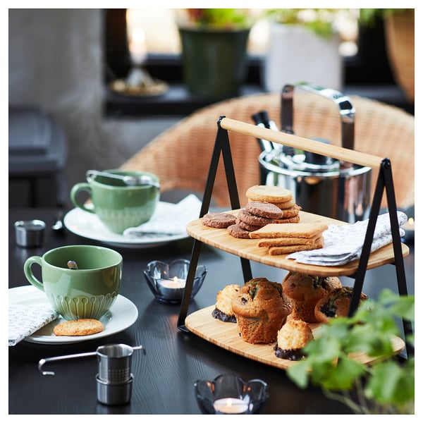 IKEA FULLSPÄCKAD Serving Tray Bamboo/black 11x8 "