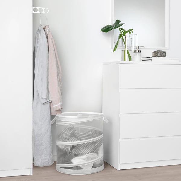 IKEA FYLLEN Laundry Basket White 21 Gallon