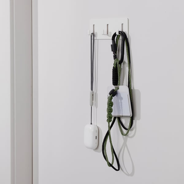 IKEA GALTBOX Rack With 3 Hooks Self-adhesive/white