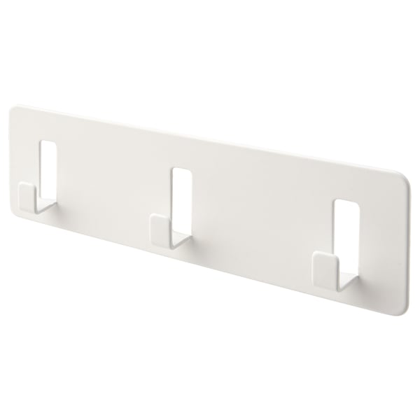 IKEA GALTBOX Rack with 3 hooks self-adhesive/white