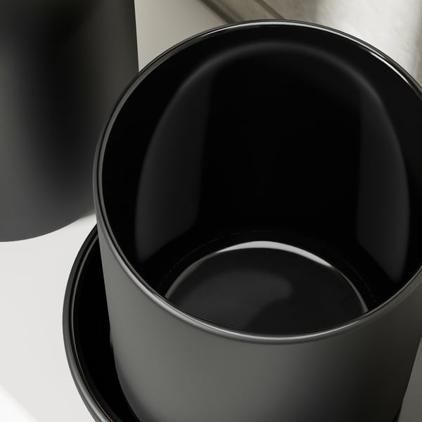 IKEA GANSJÖN 3-piece Bathroom Set Black