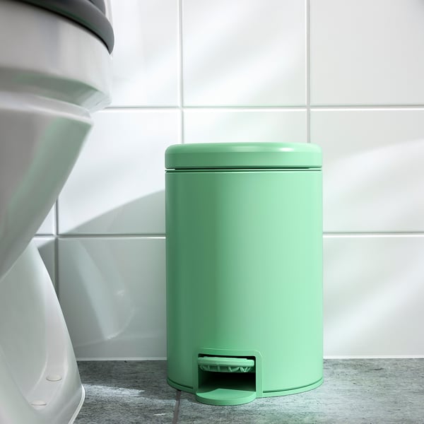 IKEA GANSJÖN Trash Can Light Green 1 Gallon