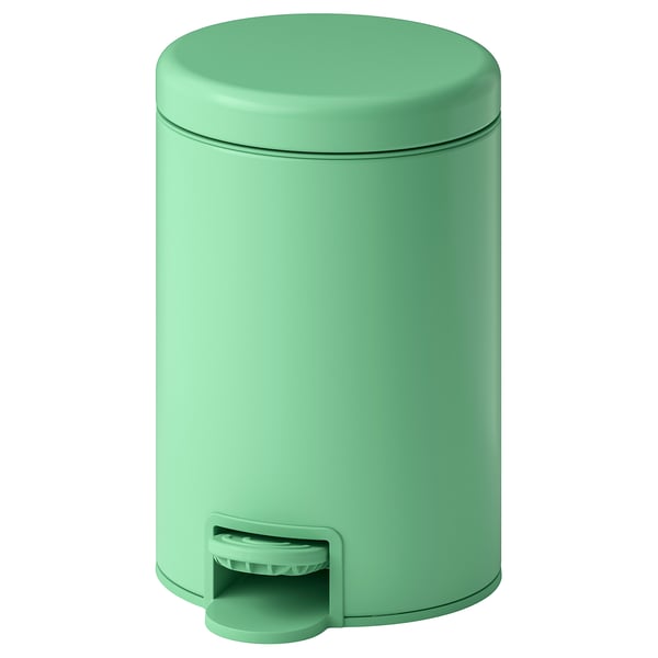 IKEA GANSJÖN Trash can light green 1 gallon