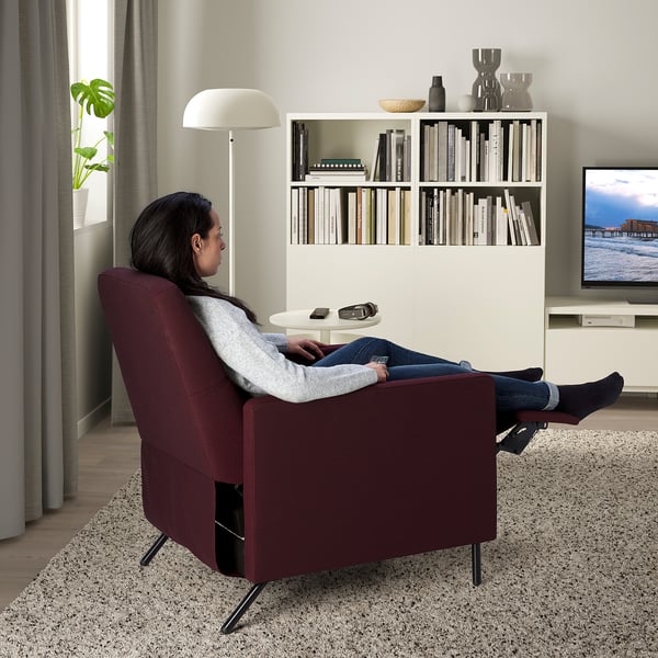 IKEA GISTAD Recliner Idekulla Dark Red