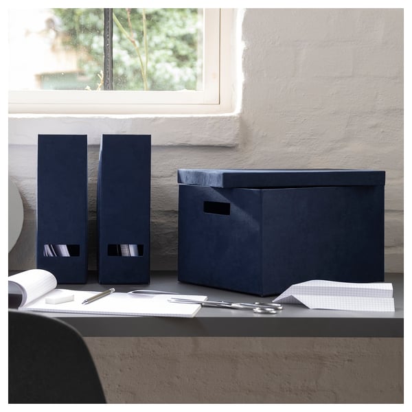 IKEA GJÄTTA Magazine File Velvet Dark Blue