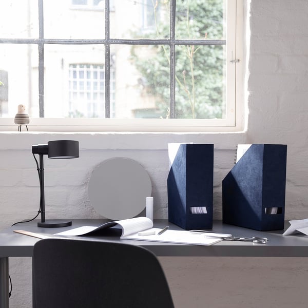 IKEA GJÄTTA Magazine File Velvet Dark Blue