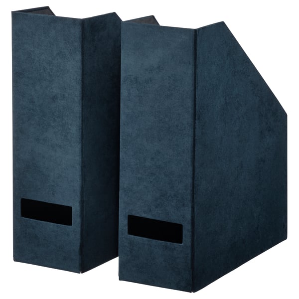 IKEA GJÄTTA Magazine file velvet dark blue