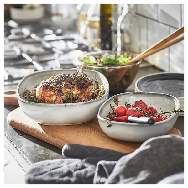 IKEA GLADELIG Baking Dish Set Of 2 Gray