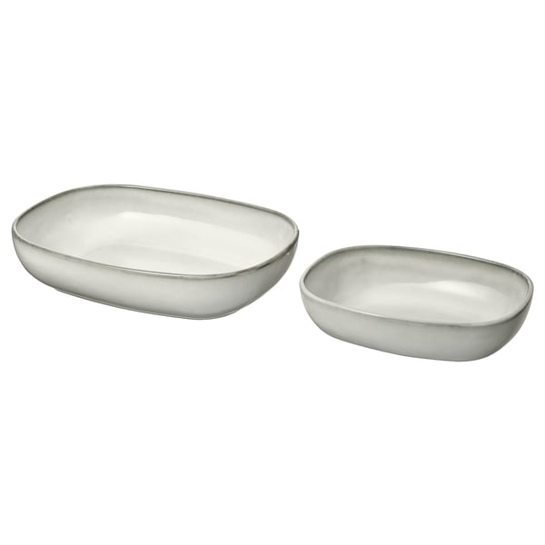 IKEA GLADELIG Baking dish set of 2 gray