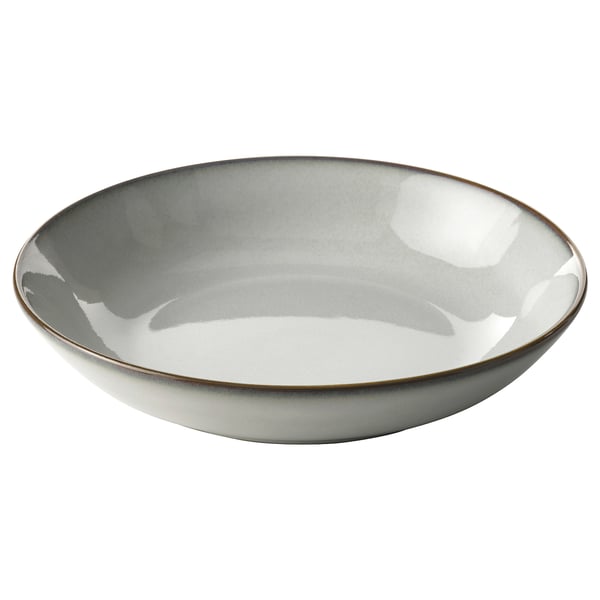 IKEA GLADELIG Deep plate/bowl gray 8 ½ "