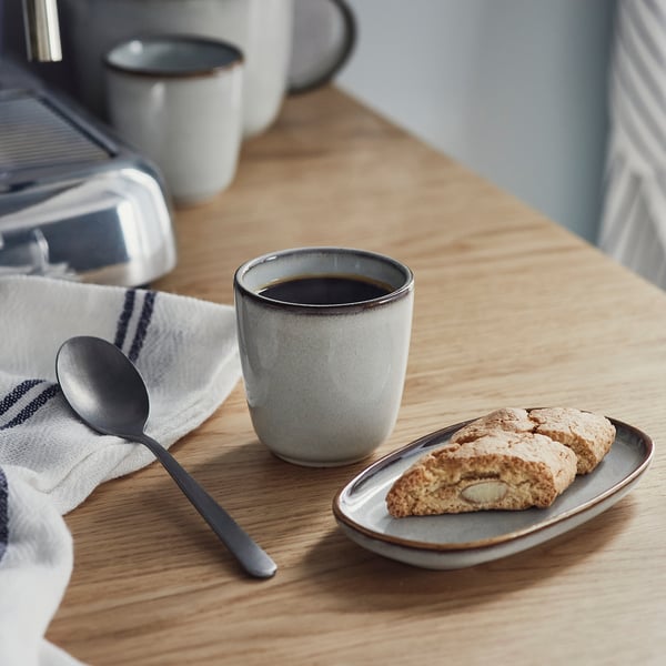 IKEA GLADELIG Espresso Cup Gray 3 Oz