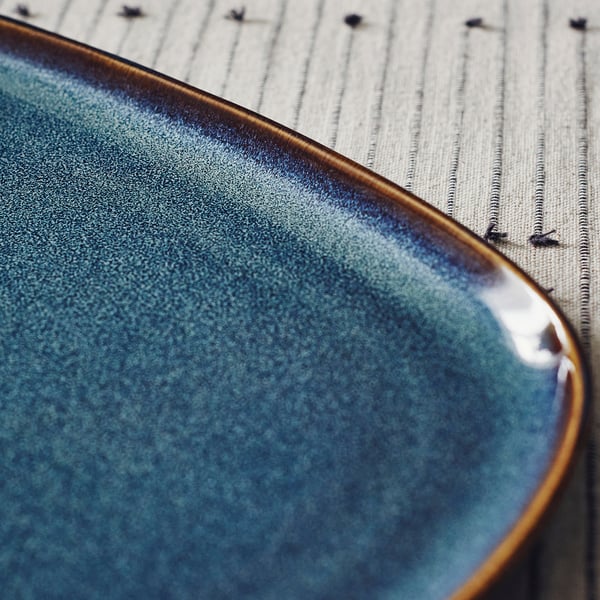 IKEA GLADELIG Plate Blue 12x7 ½ "
