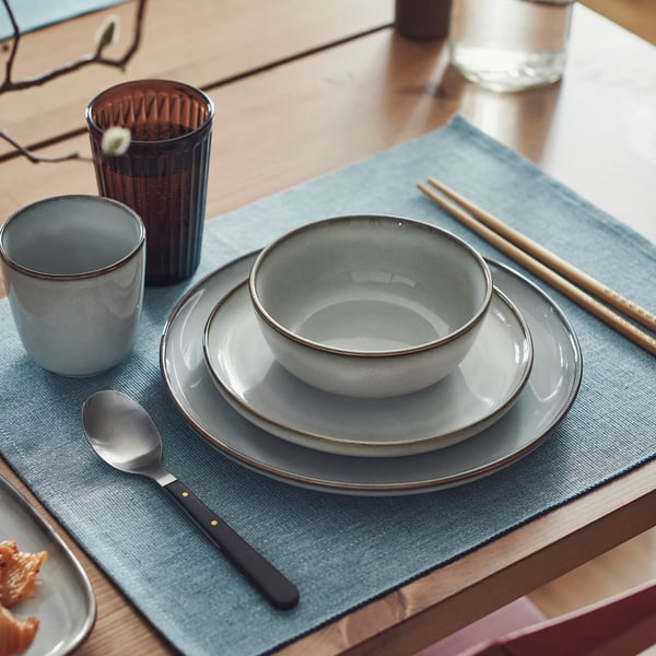 IKEA GLADELIG Plate Gray 10 "