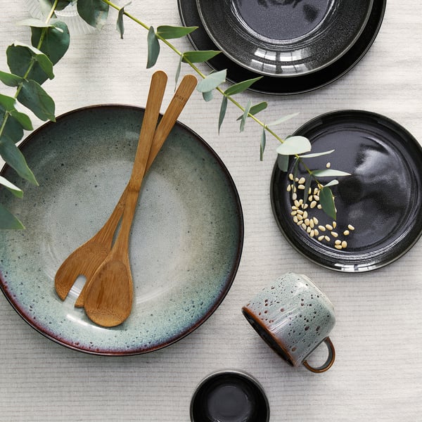 IKEA GLADELIG Serving Bowl Beige-green 12 "