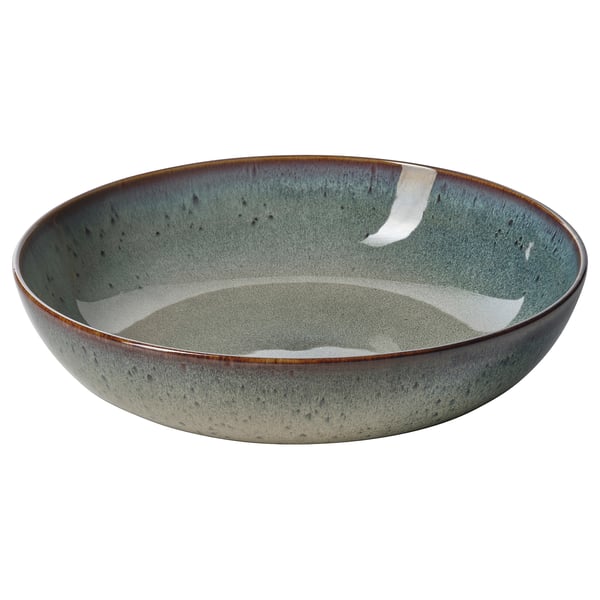 IKEA GLADELIG Serving bowl beige-green 12 "