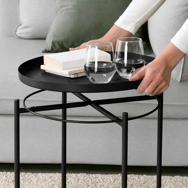 IKEA GLADOM Tray Table Black 17 1/2x20 5/8 "