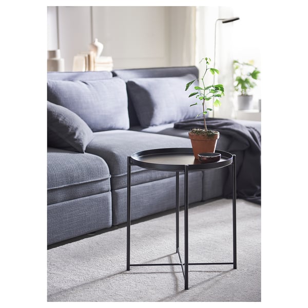 IKEA GLADOM Tray Table Black 17 1/2x20 5/8 "