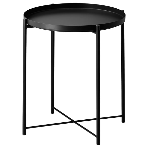 IKEA GLADOM Tray table black 17 1/2x20 5/8 "