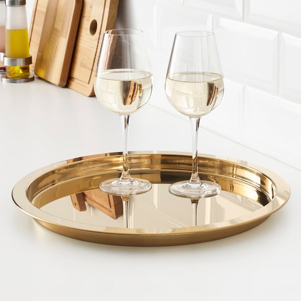 IKEA GLATTIS Tray Brass Color 15 "