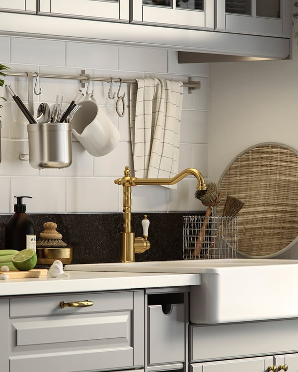 IKEA GLITTRAN Kitchen Faucet Brass Color