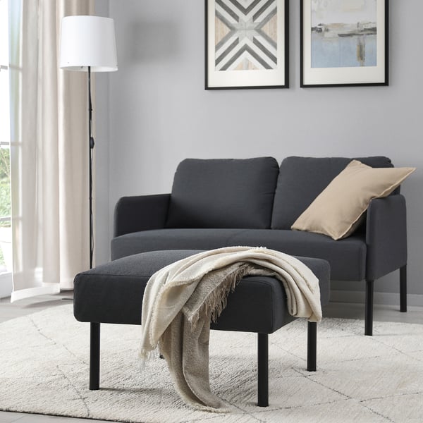 IKEA GLOSTAD Ottoman Knisa Dark Gray