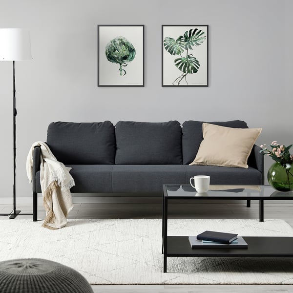 IKEA GLOSTAD Sofa Knisa Dark Gray