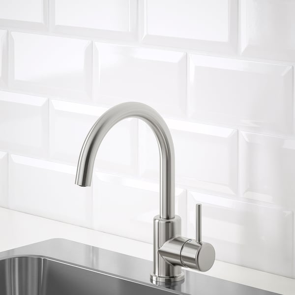 IKEA GLYPEN Kitchen Faucet Stainless Steel Effect