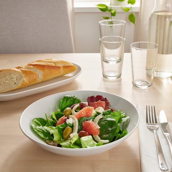 IKEA GODMIDDAG Deep Plate/bowl White 9 "