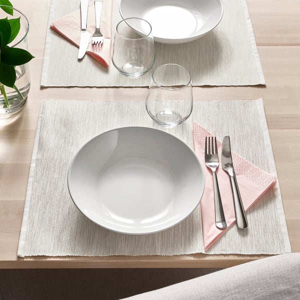 IKEA GODMIDDAG Deep Plate/bowl White 9 "