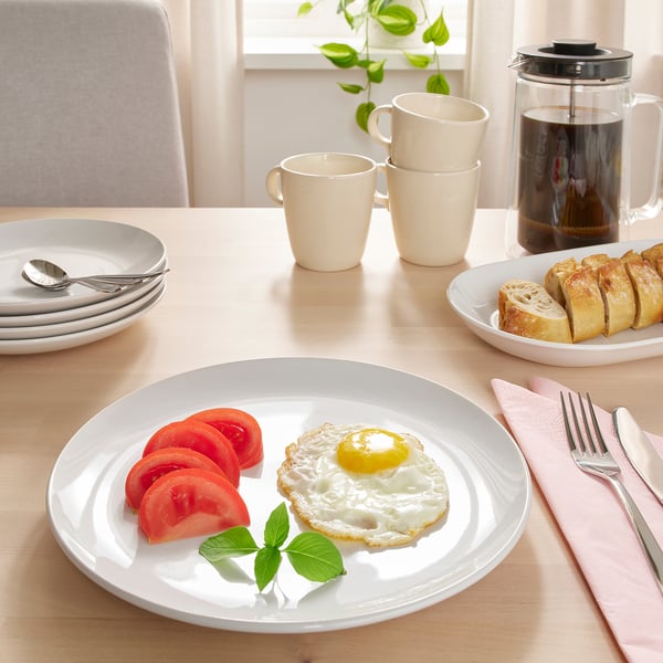 IKEA GODMIDDAG Plate White 10 "