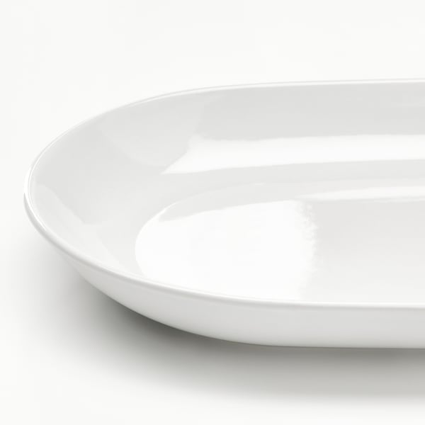 IKEA GODMIDDAG Serving Plate White 13x7 "