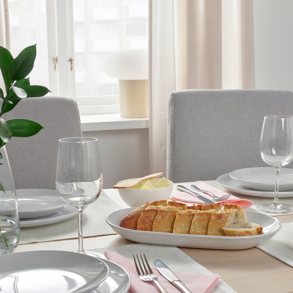 IKEA GODMIDDAG Serving Plate White 13x7 "