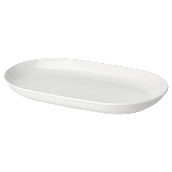 IKEA GODMIDDAG Serving plate white 13x7 "